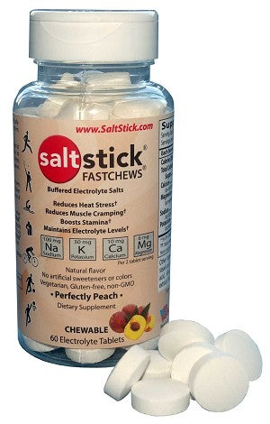SaltStick Fastchews 60 Tablet Bottle (Perfectly Peach)