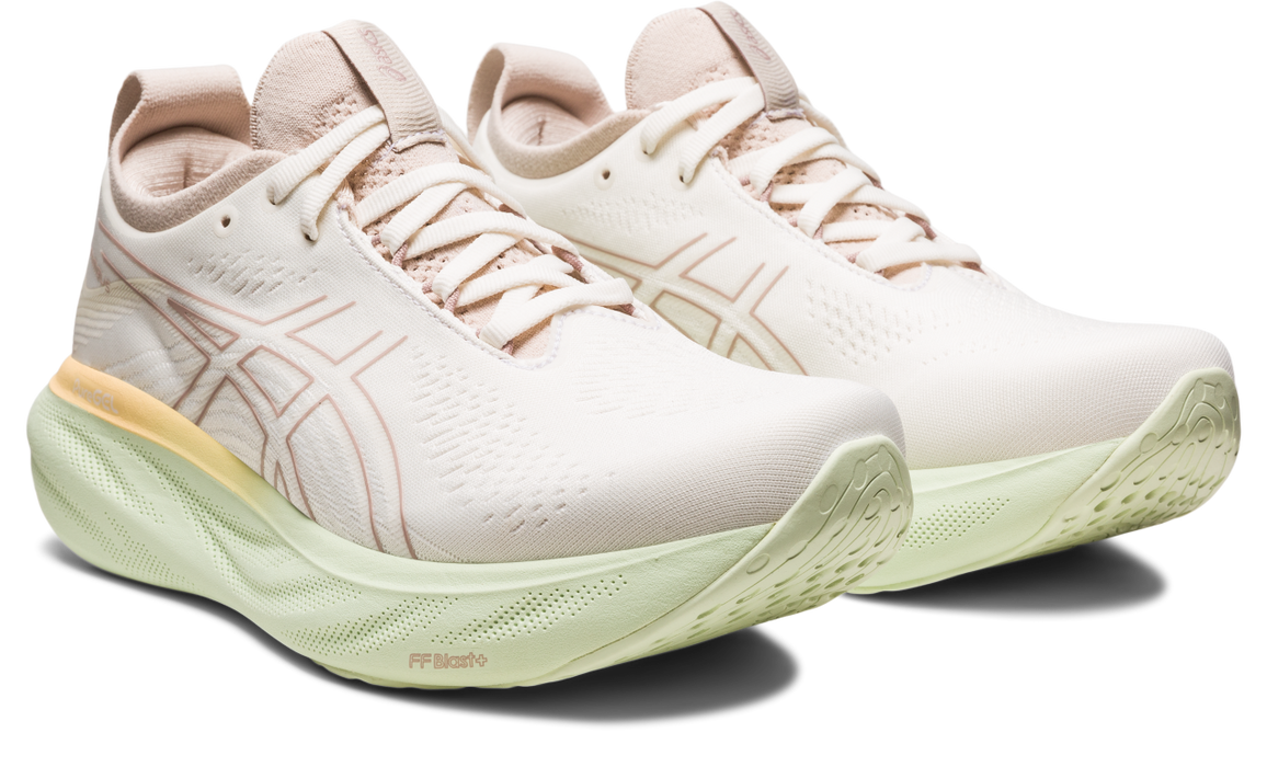 Asics women's gel nimbus 21 running shoes - cream/white deals
