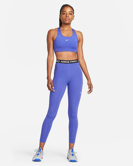 Nike Training Swoosh luxe bra in blue