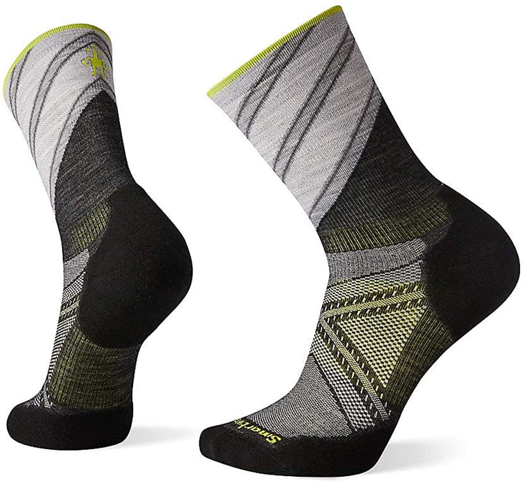 PhD® Run Targeted Cushion Pattern Crew Socks (Charcoal)