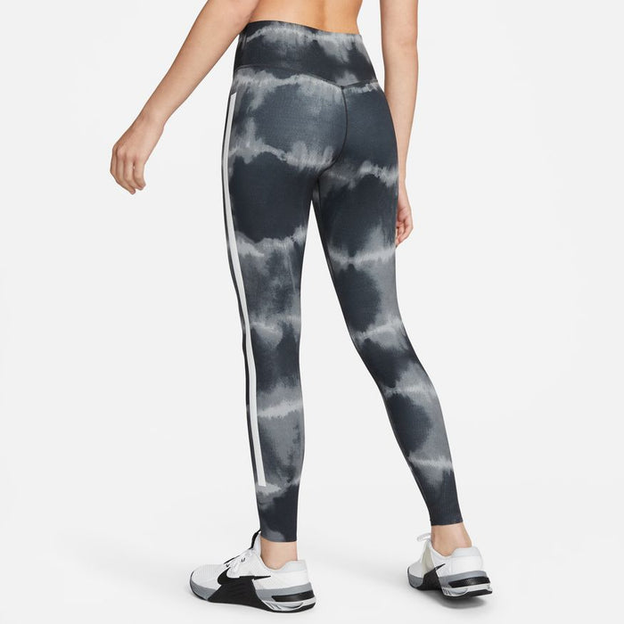 Women's One Luxe Mid-Rise Printed Leggings (010 - Black/White/Clear)