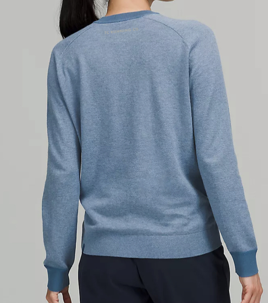 Women’s Silk-Blend Crewneck Sweater (heathered soft denim)