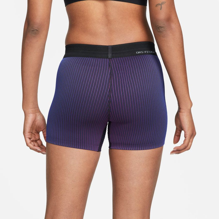 Nike Women's AeroSwift Tight Running Shorts, Large, Purple