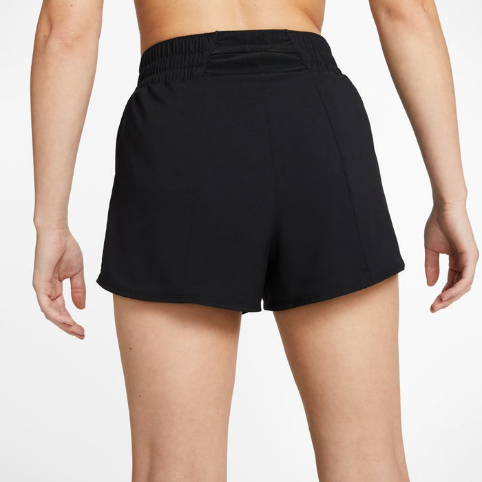 Women’s DRI-FIT High Waisted 3”Brief Lined Short (010 - Black/Reflective Silver)