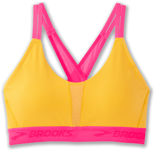 Women's Drive Plunge Bra 2.0 (889 - Sun Glow/Hyper Pink) — TC Running Co