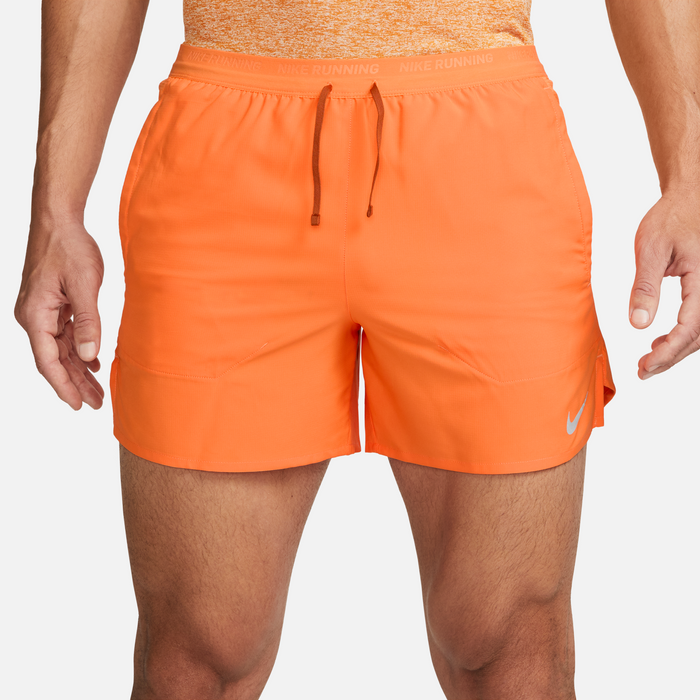 Men's DRI-FIT Stride 5" Shorts (885 - Bright Mandarin/Reflective Silver)