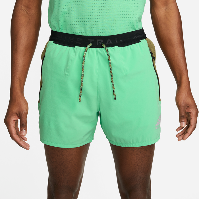 Men's Trail Second Sunrise 5" Brief-Lined Shorts (363 - Spring Green/Olive Flak/White)