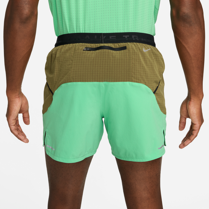 Men's Trail Second Sunrise 5" Brief-Lined Shorts (363 - Spring Green/Olive Flak/White)