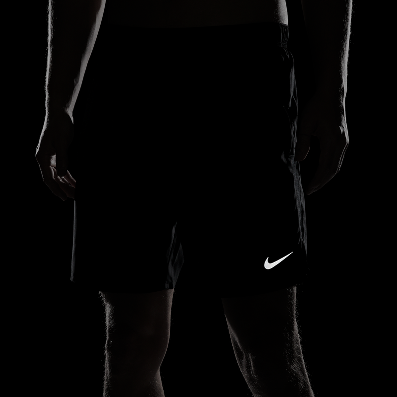 Men's DRI-FIT Challenger 7" Brief-Lined Shorts (010 - Black/Black/Black/Reflective Silver)