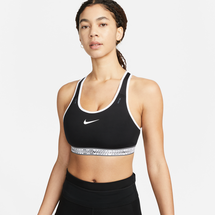 Nike Swoosh Women's Sports Bra - White/Black