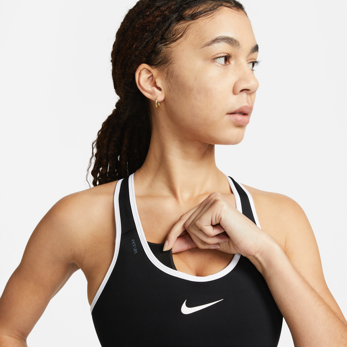 Nike Swoosh Bra - Black/White - Nike Apparel