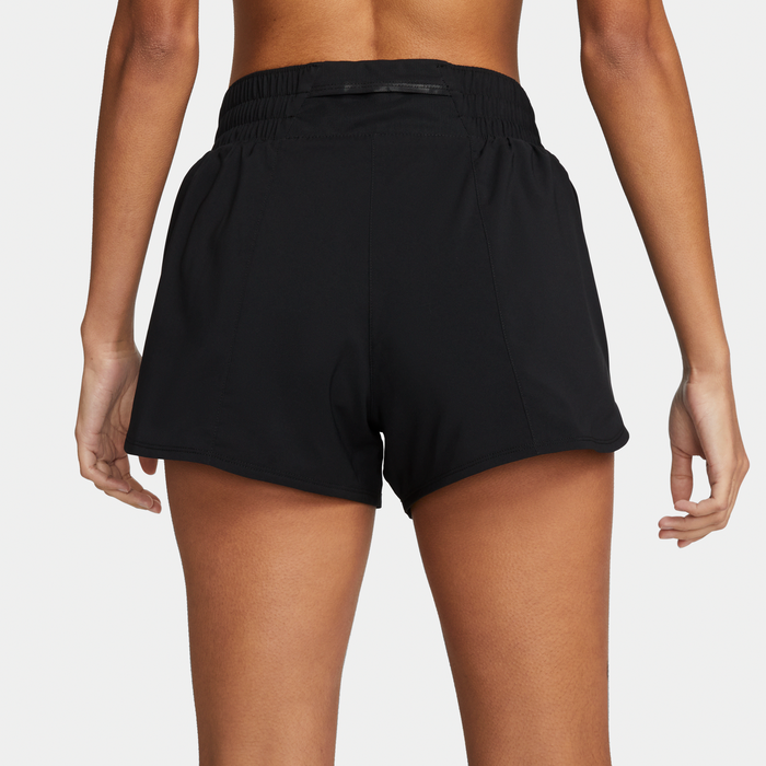 Women's DRI-FIT One Mid-Rise 3" Shorts (010 - Black/Reflective Silver)