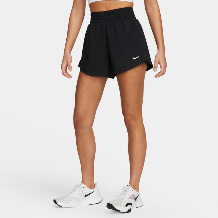 Women's DRI-FIT One High-Waisted 3" 2-in-1 Shorts (010 - Black/Reflective Silver)