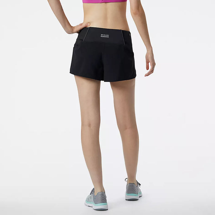 Women's Impact Run 3in Shorts (BK - Black)