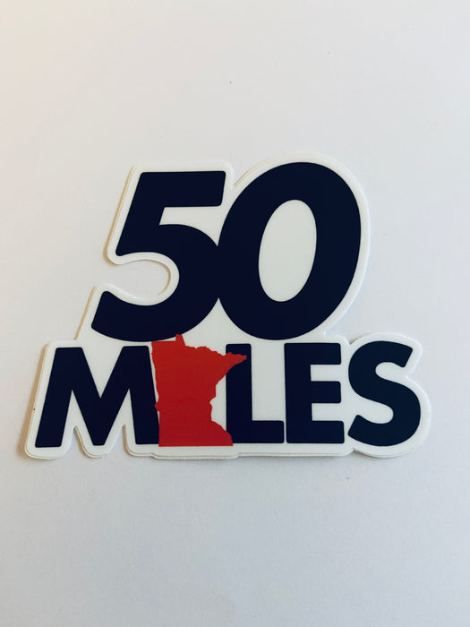 Minnesota 50 Miles Sticker