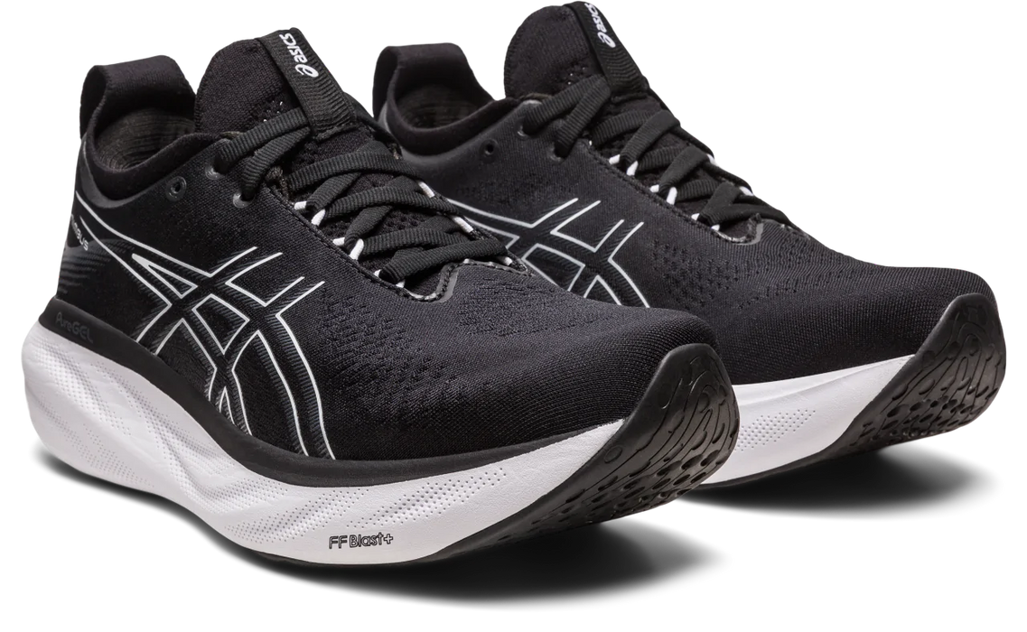 Women s GEL Nimbus 25 WIDE 001 Black Pure Silver TC Running Co