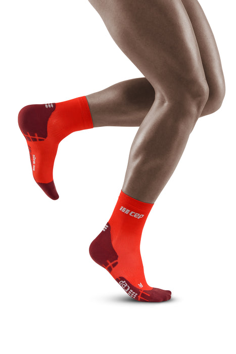 Men's Ultralight Short Compression Socks (Lava) — TC Running Co