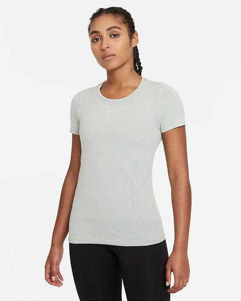 Women's DRI-FIT UV One Luxe Standard-Fit Short-Sleeve Top (100 - White — TC  Running Co