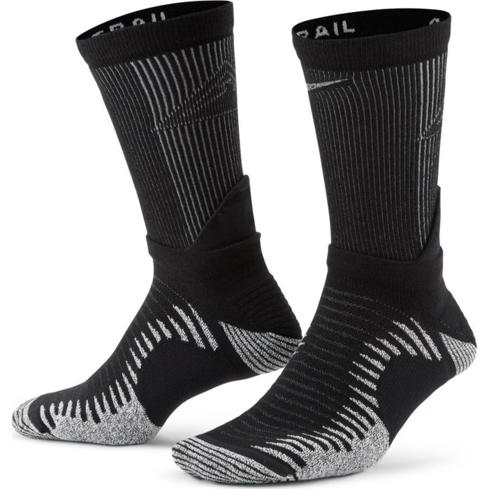 Trail Running Crew Socks (010 -  Black/Anthracite/Black/Reflective Silver)