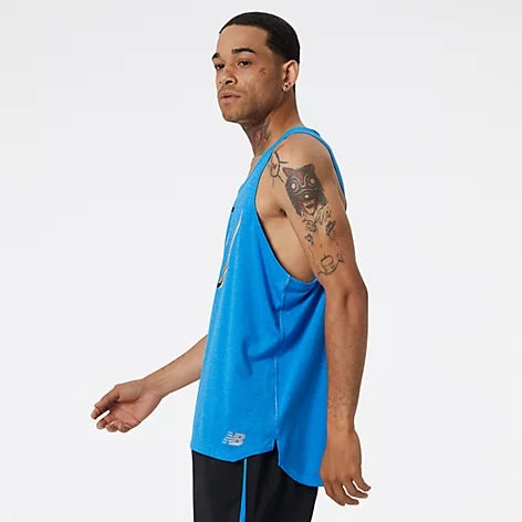 Men's Graphic Impact Run Singlet (SB8 - Serene Blue/Heather)