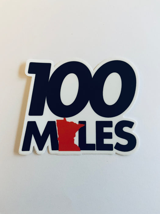 Minnesota 100 Miles Sticker