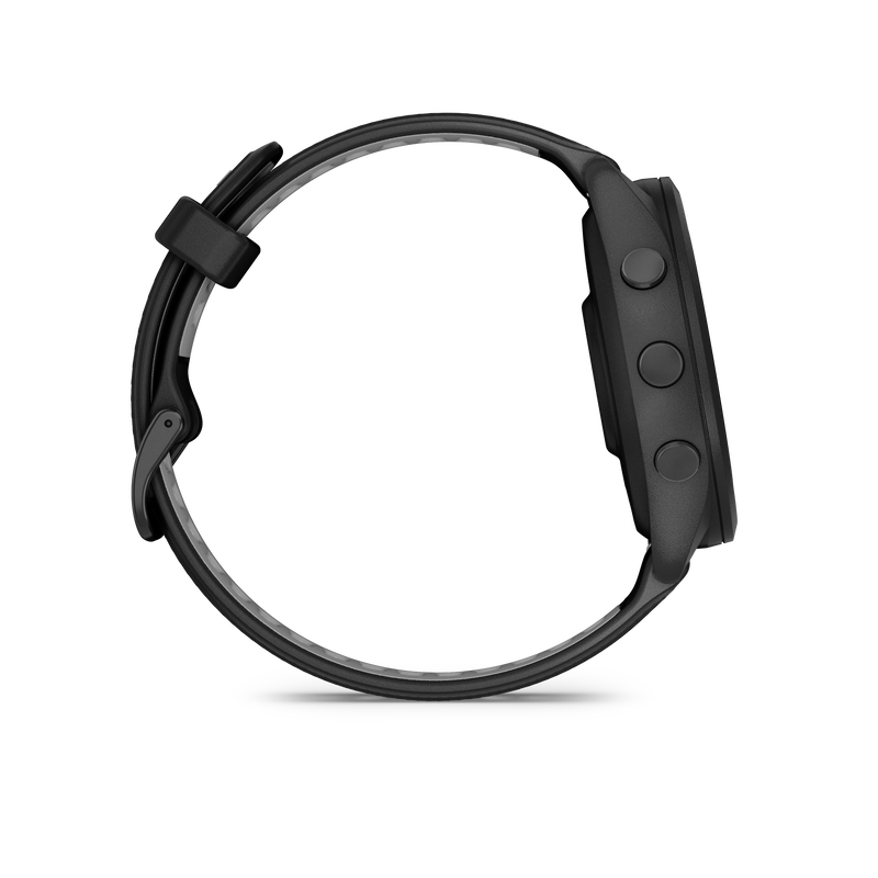 Forerunner® 265 (Black Bezel and Case with Black/Powder Gray Silicone Band)