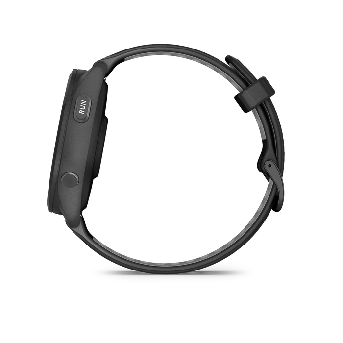 Forerunner® 265 (Black Bezel and Case with Black/Powder Gray Silicone Band)