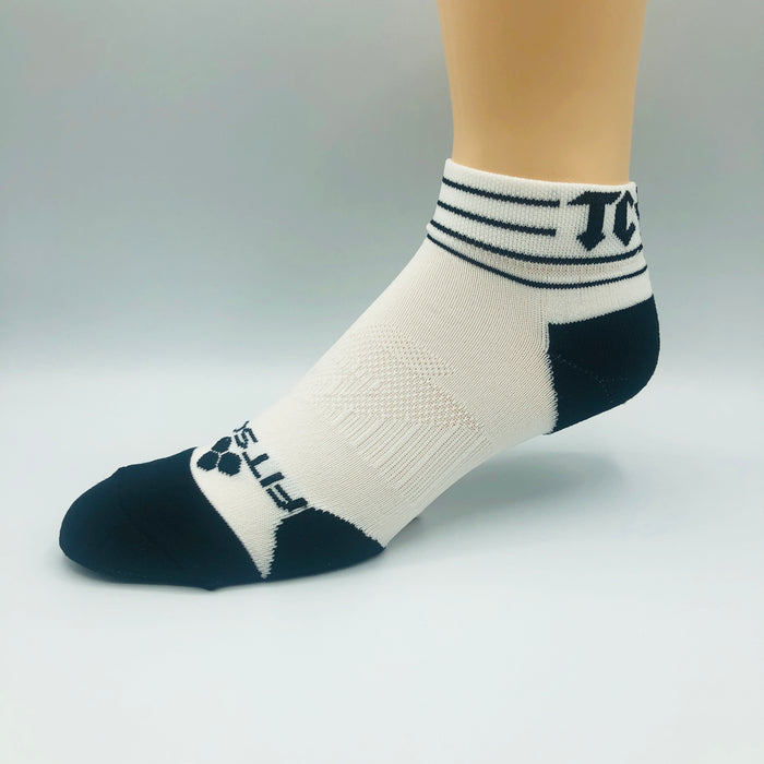TCRC Custom Running Socks (White/Black)
