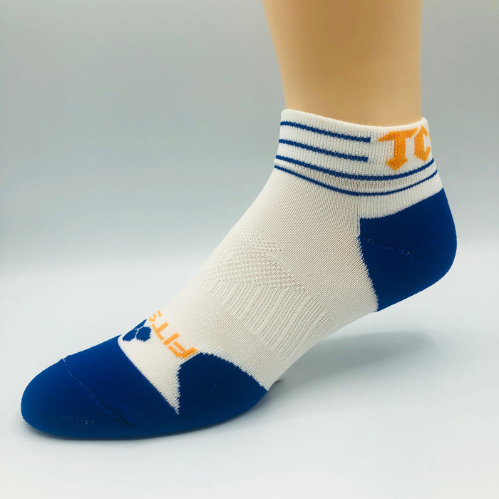 TCRC Custom Running Socks (White/Blue/Orange)