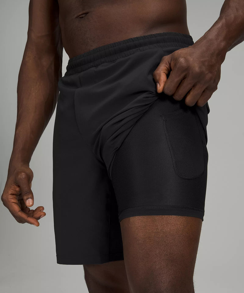 Men's Pace Breaker Short 9" Lined (Black)