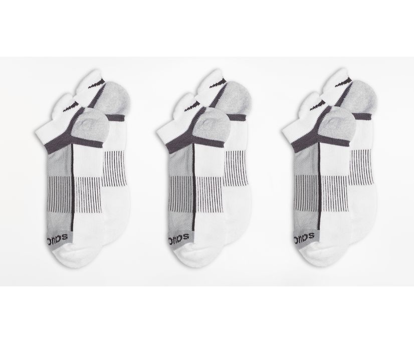 Saucony Inferno No Show Tab 3-Pack Socks (100 - White)