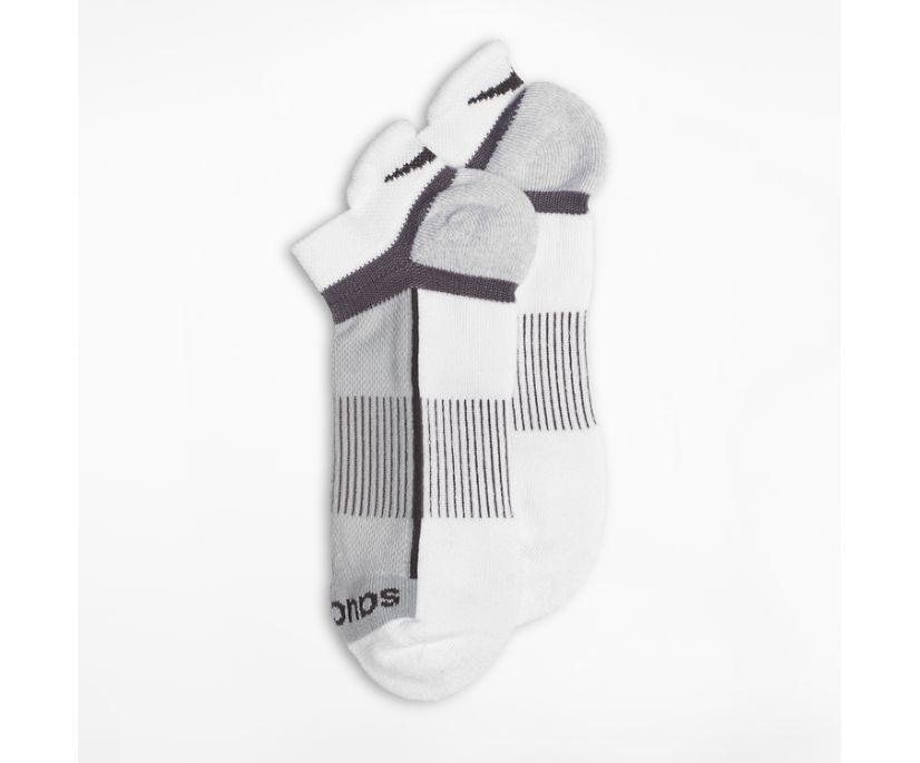 Saucony Inferno No Show Tab 3-Pack Socks (100 - White)