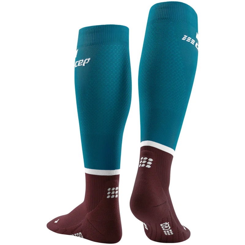 Women's Run Tall Socks 4.0 (Petrol/Dark Red)
