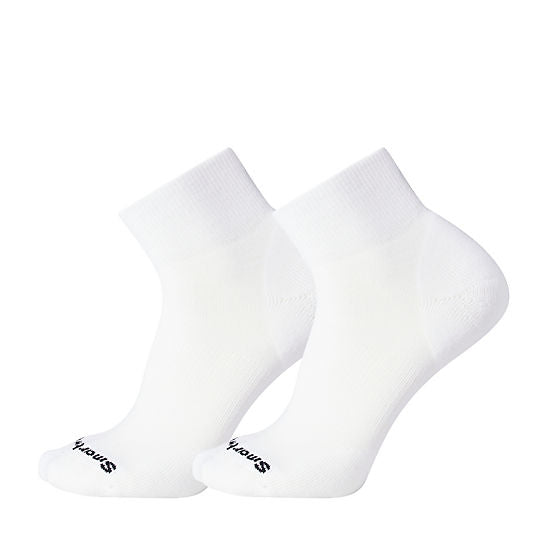 Athletic Targeted Cushion Quarter Socks- White
