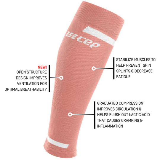 Women's Run Calf 4.0 Compression Sleeve (Rose) — TC Running Co