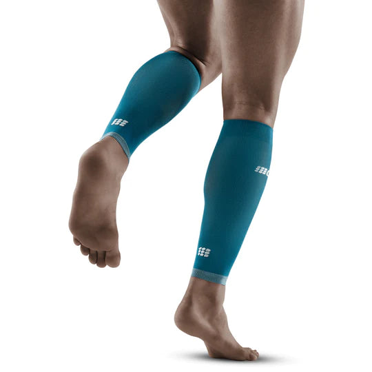 Men's Ultralight Compression Calf Sleeves (Petrol/Light Grey)