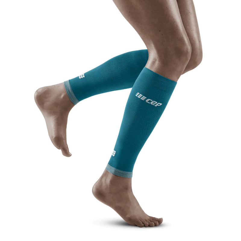 Women's Ultralight Compression Calf Sleeves (Petrol/Light Grey)