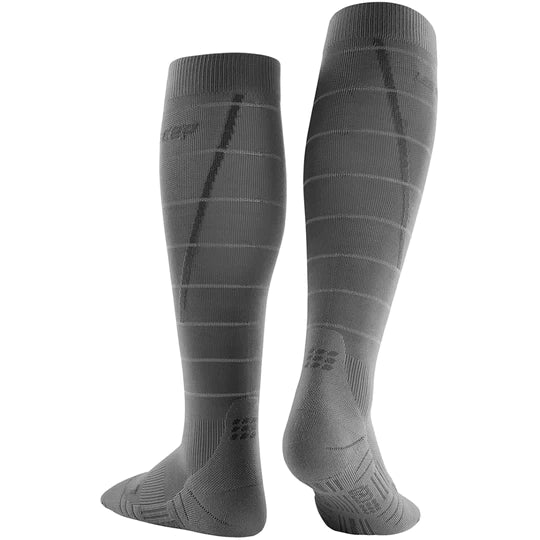 Women's Reflective Compression Tall Socks (Grey)