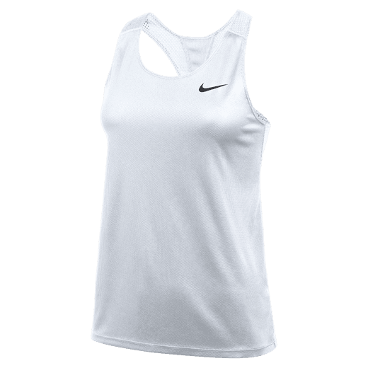 Women's Team Run Singlet (100 - White/Black)