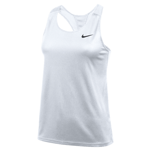 White nike running singlet online