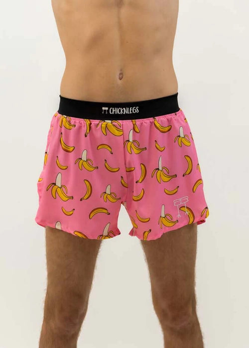 Men's Pink Bananas 4” Split Shorts