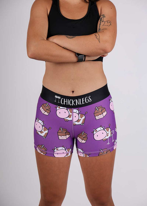 Women's Choccy Cows 3" Compression Shorts