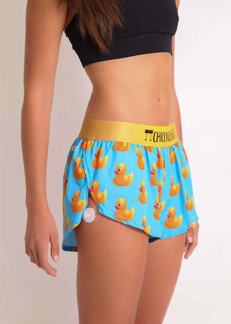 Women's Rubber Ducky 1.5" Split Shorts