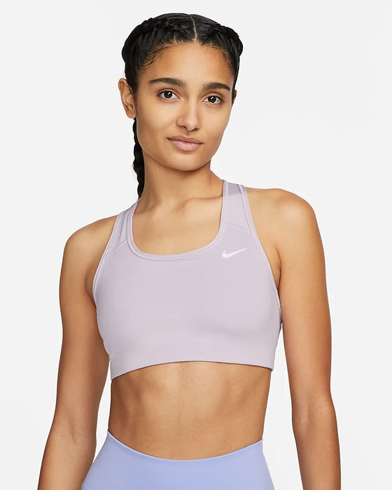 Nike Sports bra DRI-FIT SWOOSH with mesh in blue gray