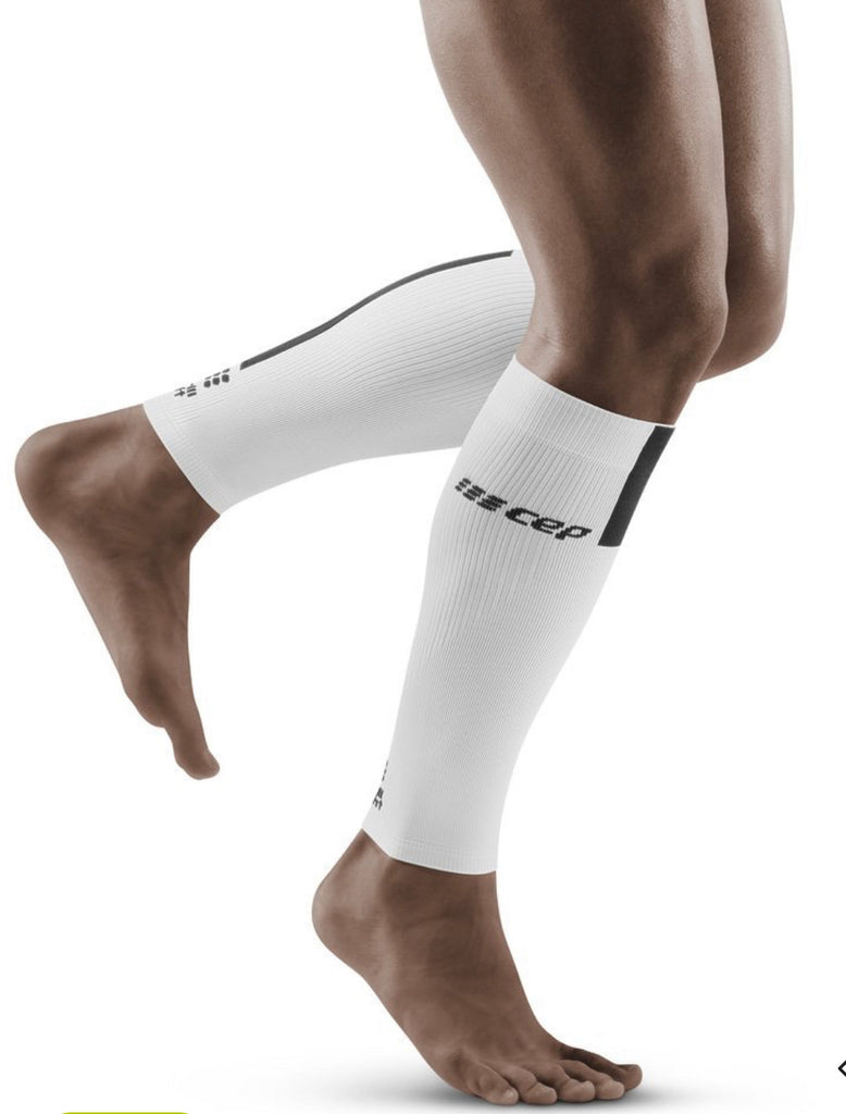 Men Compression Calf Sleeves 3.0 (White) — TC Running Co