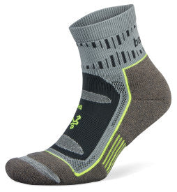 Blister Resist Quarter Running Socks (Mink/Grey)