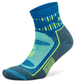 Blister Resist Quarter Running Socks (Ethereal Blue)