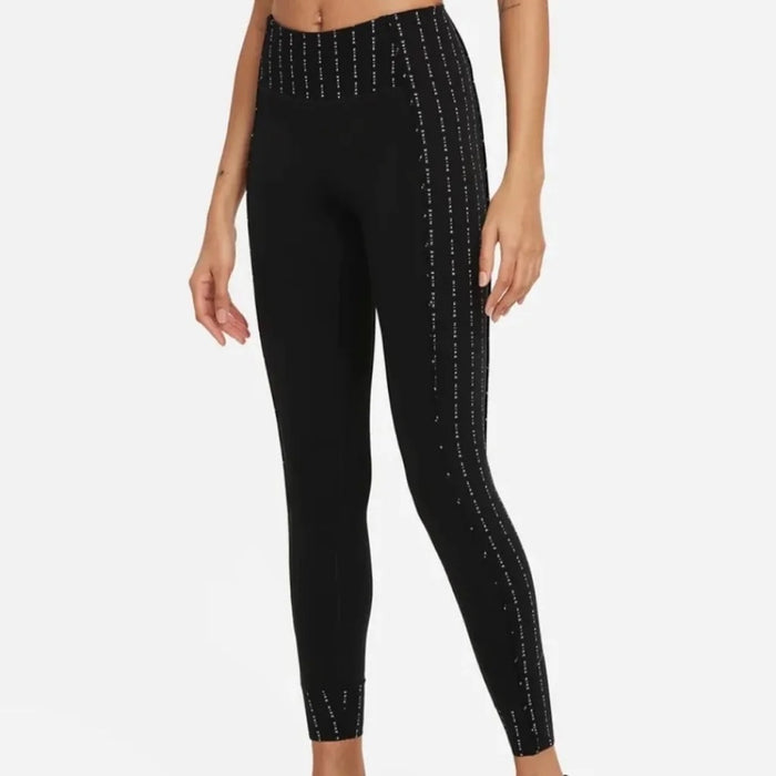 Women's One Luxe Icon Clash 7/8 Leggings (010 - Black/Reflective Silve — TC  Running Co