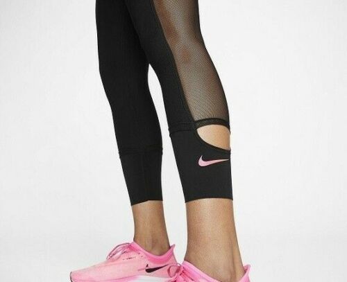 Nike Womens Power Epic Lux Cool Crop Running Tight Mesh Legging