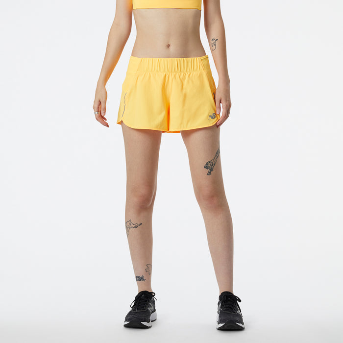 Women's Impact Run 3in Shorts (VAC - Vibrant Apricot)